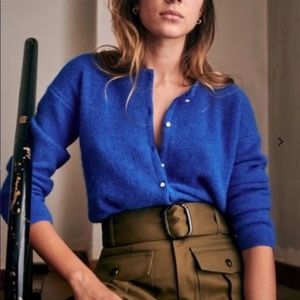 Sezane Bright Blue Gaspard Cardigan